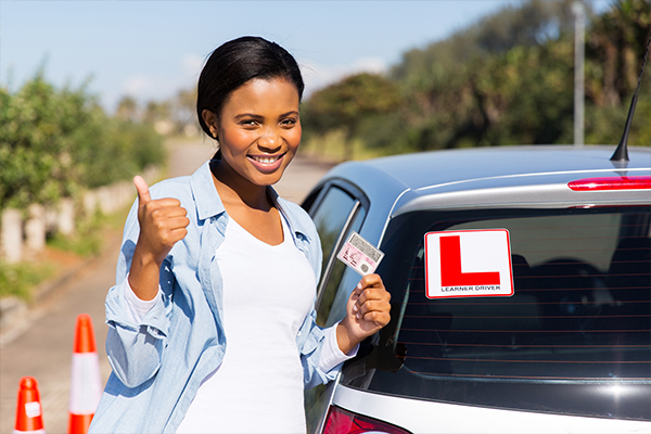 An image of a learner driver